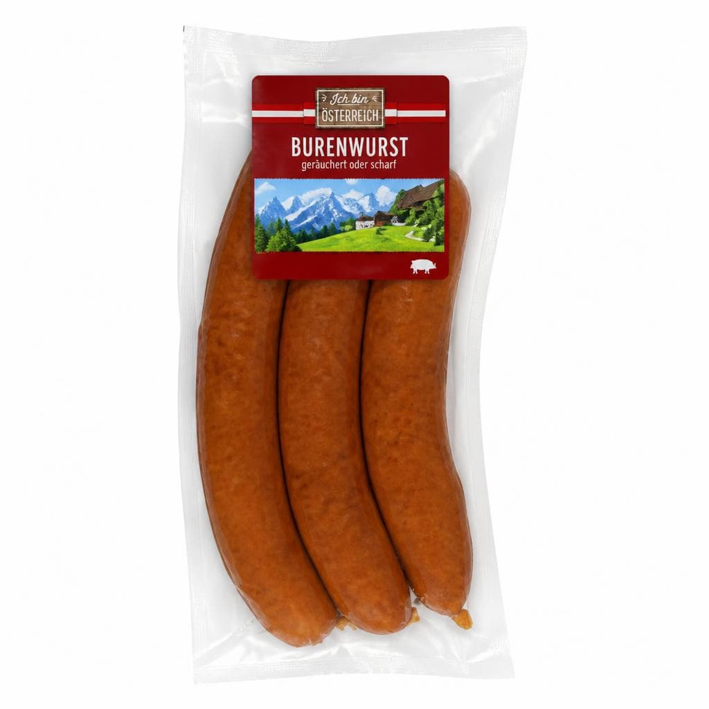 Burenwurst geräuchert oder scharf, 400 g – Penny