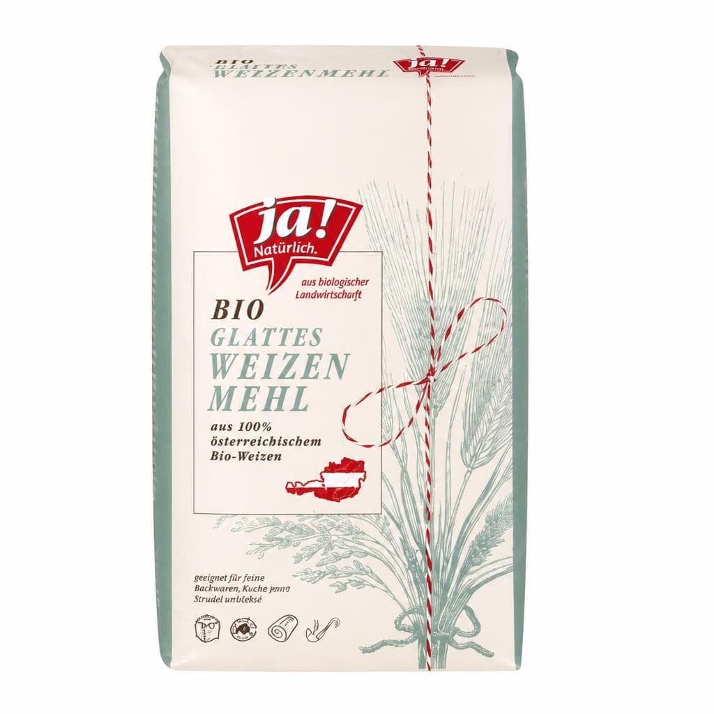 Ja! Natürlich Bio-Weizenmehl, 1 Kilo Packung – Billa Plus
