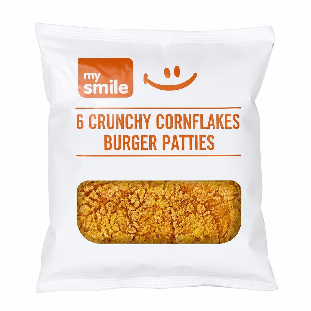 Crunchy Cornflakes Burger Patties, 6er Pack (6 x 125 g) my smile – Norma