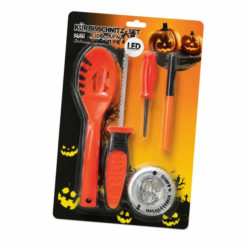 Halloween Kürbisschnitz-Set, 5-teilig – Maximarkt