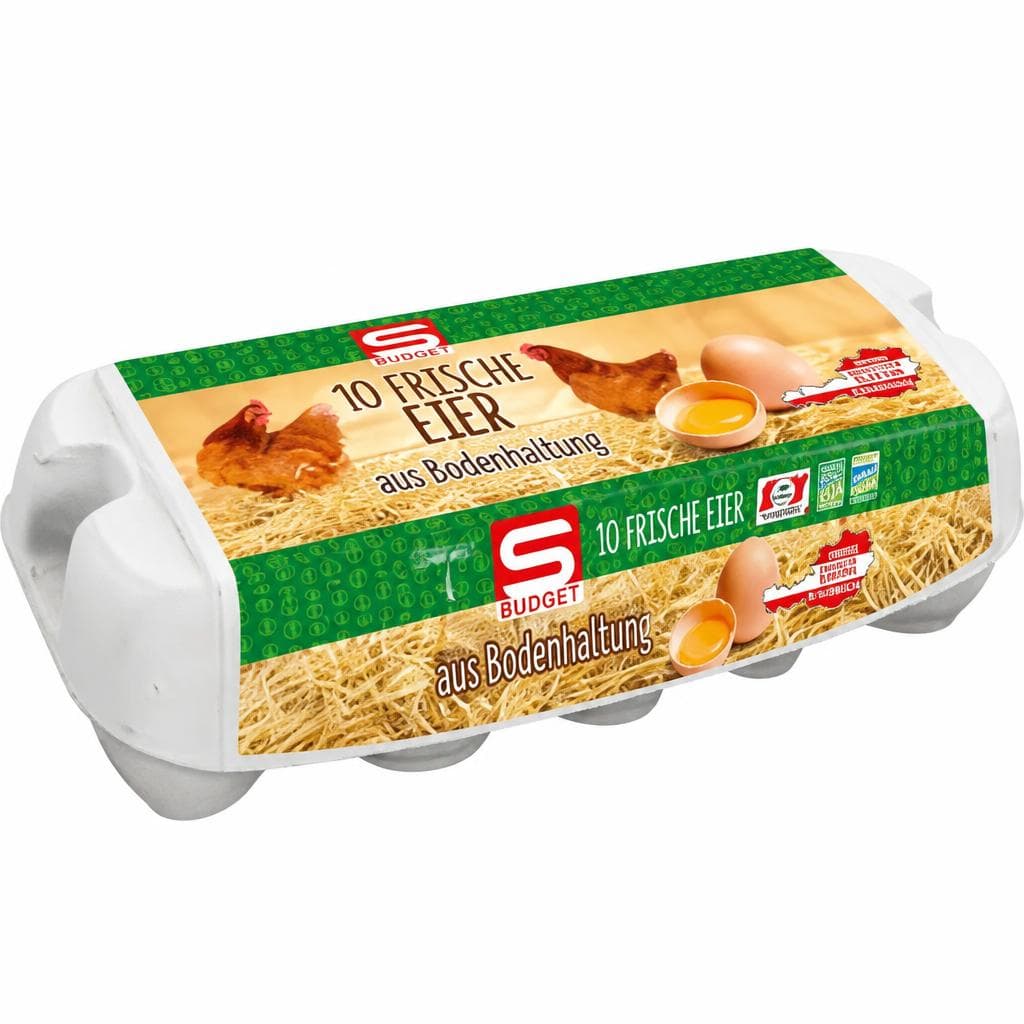S-BUDGET 10 frische Eier, 10 Stk. – Spar
