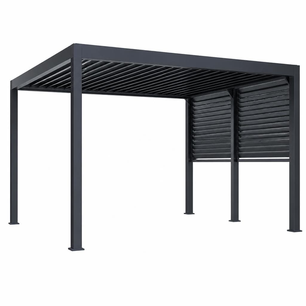 Bioklimatische-Wandpergola, 300x300x225 cm CHILLROI – Norma