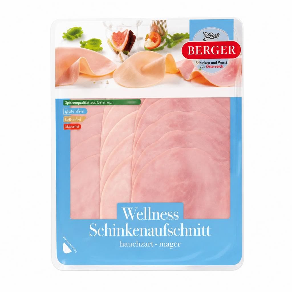 Berger Wellness-Schinkenaufschnitt 180 g Packung Angebot bei Adeg