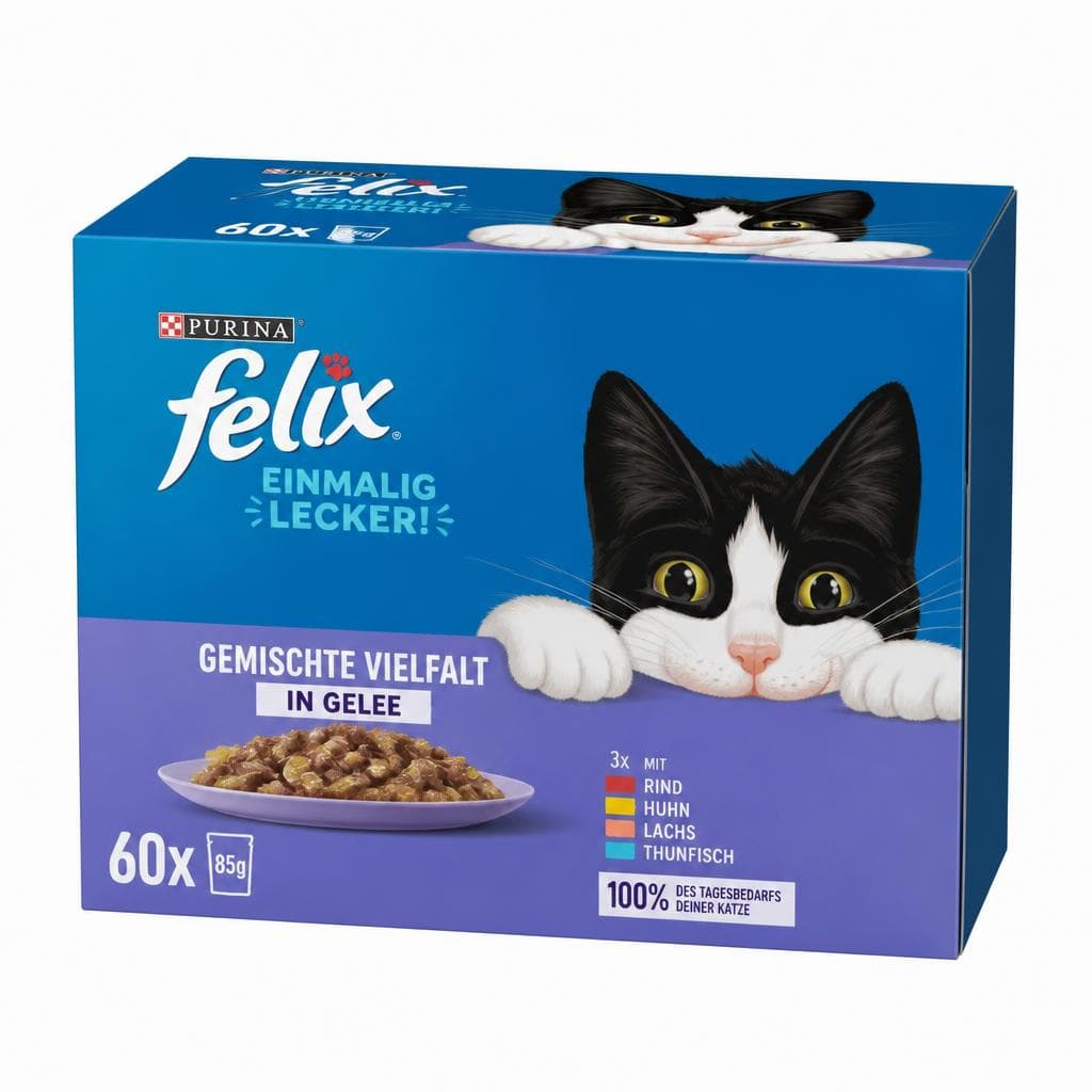 Felix Gemischte Vielfalt in Gelee, 60 x 85 g – Penny
