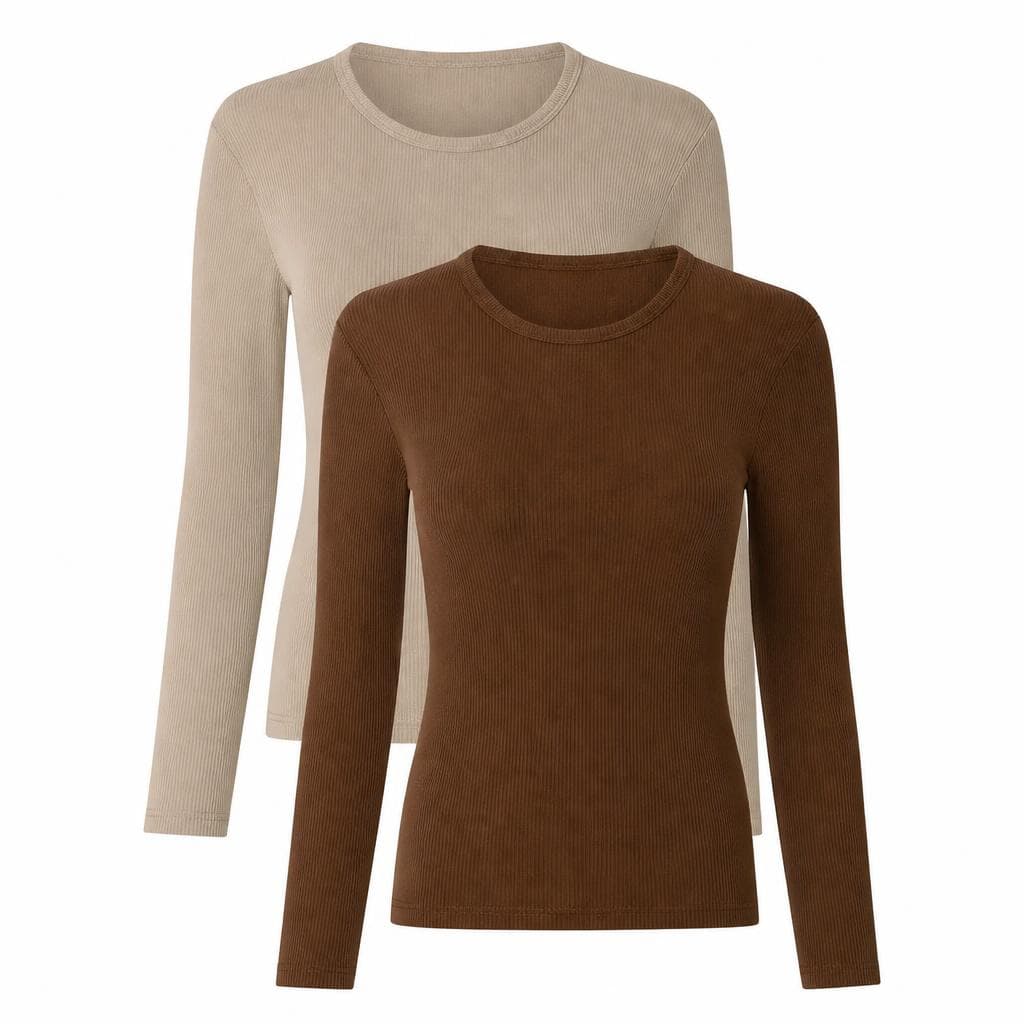 Esmara Geripptes Damen Langarmshirt, 2 Stück – Lidl