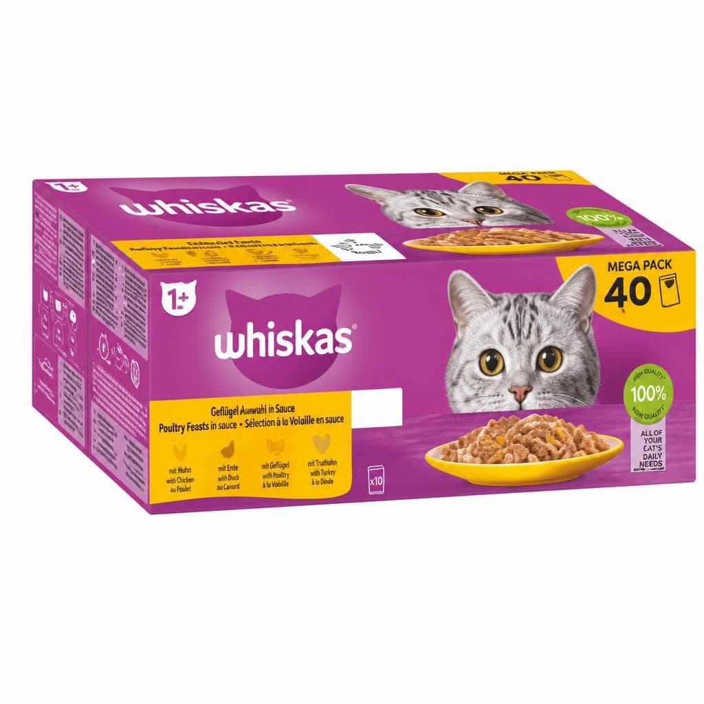 Whiskas Katzennahrung, 40x85 g – Lagerhaus