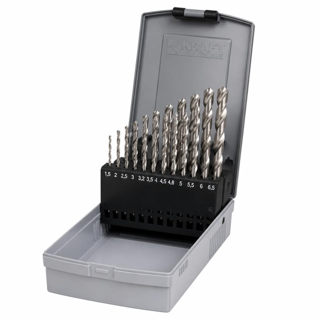 Kraft Werkzeuge Spezial HSS-Metallbohrer HSS-Spiralbohrer-Set, 15-tlg. – Norma
