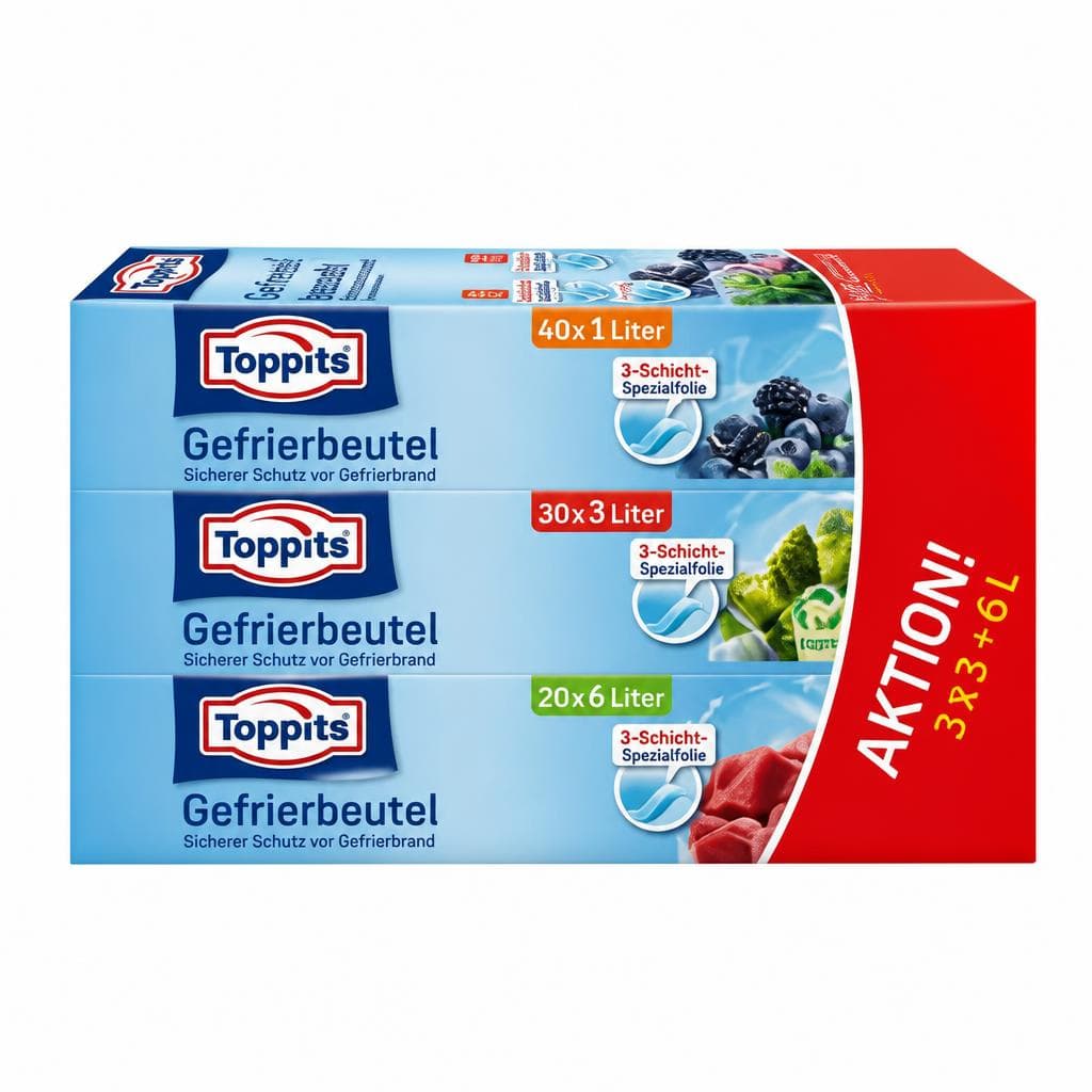 Toppits Gefrierbeutel 3er-Set – Eurospar