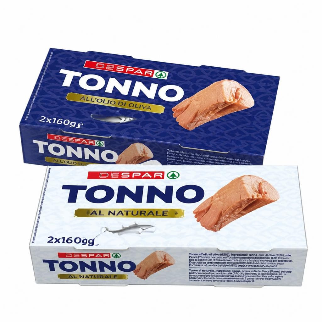 Tonno al olio di oliva oder naturale, 2 x 160 g DESPAR – Spar