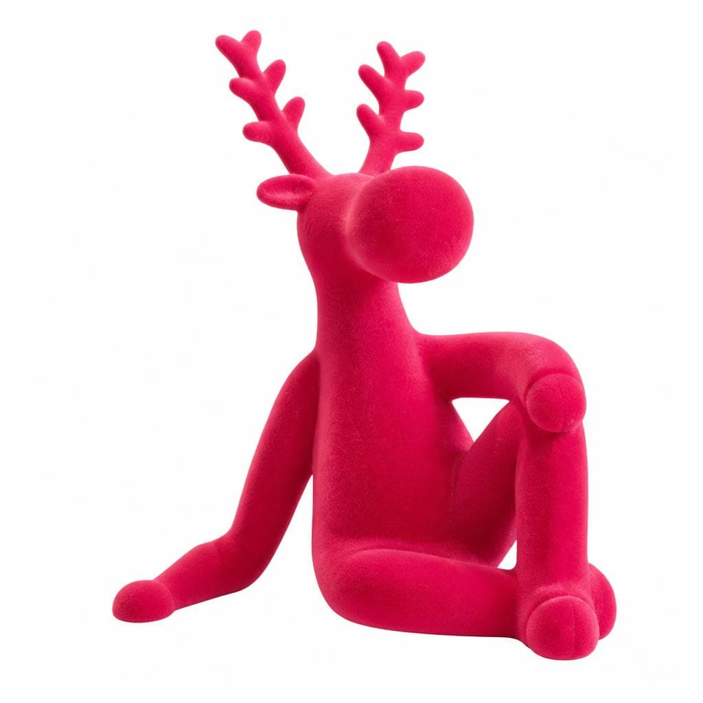 Pinkes Samtrentier sitzend – Interspar
