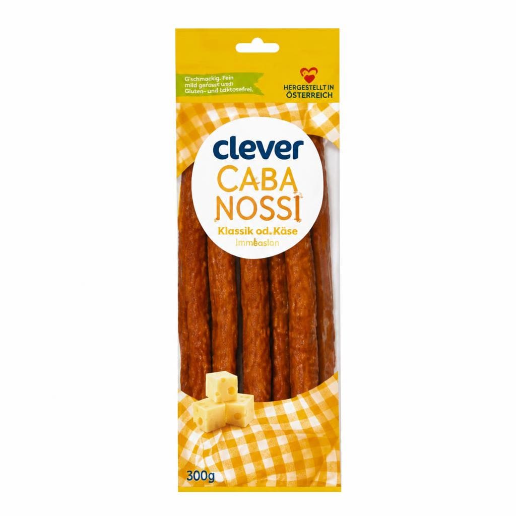 Clever Cabanossi Klassik od. Käse, 300 g – Billa Plus