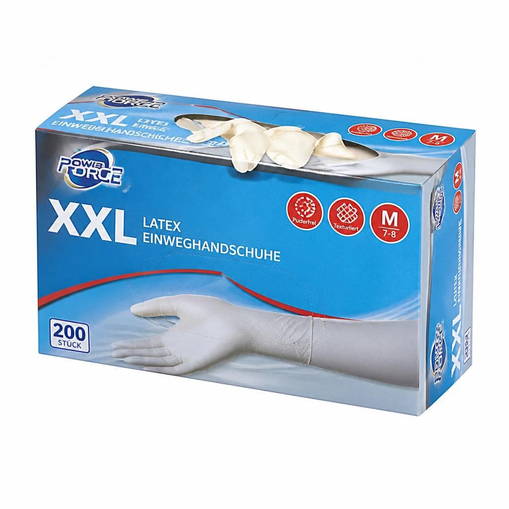 Power Force XXL Latex-Einweghandschuhe, 200 Stk. – Hofer