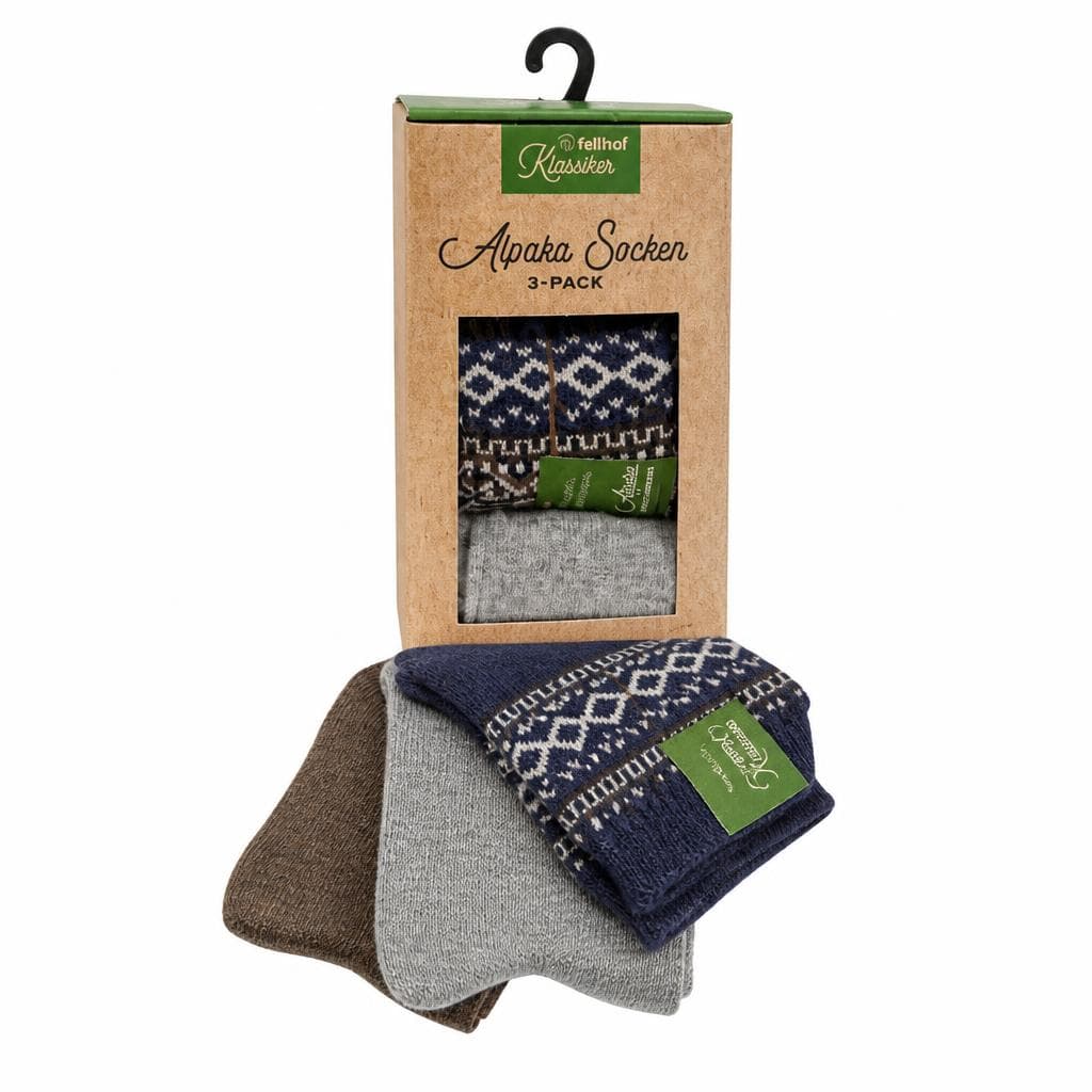 Erwachsenen-Alpaka Socken, 3er-Set Fellhof – Interspar