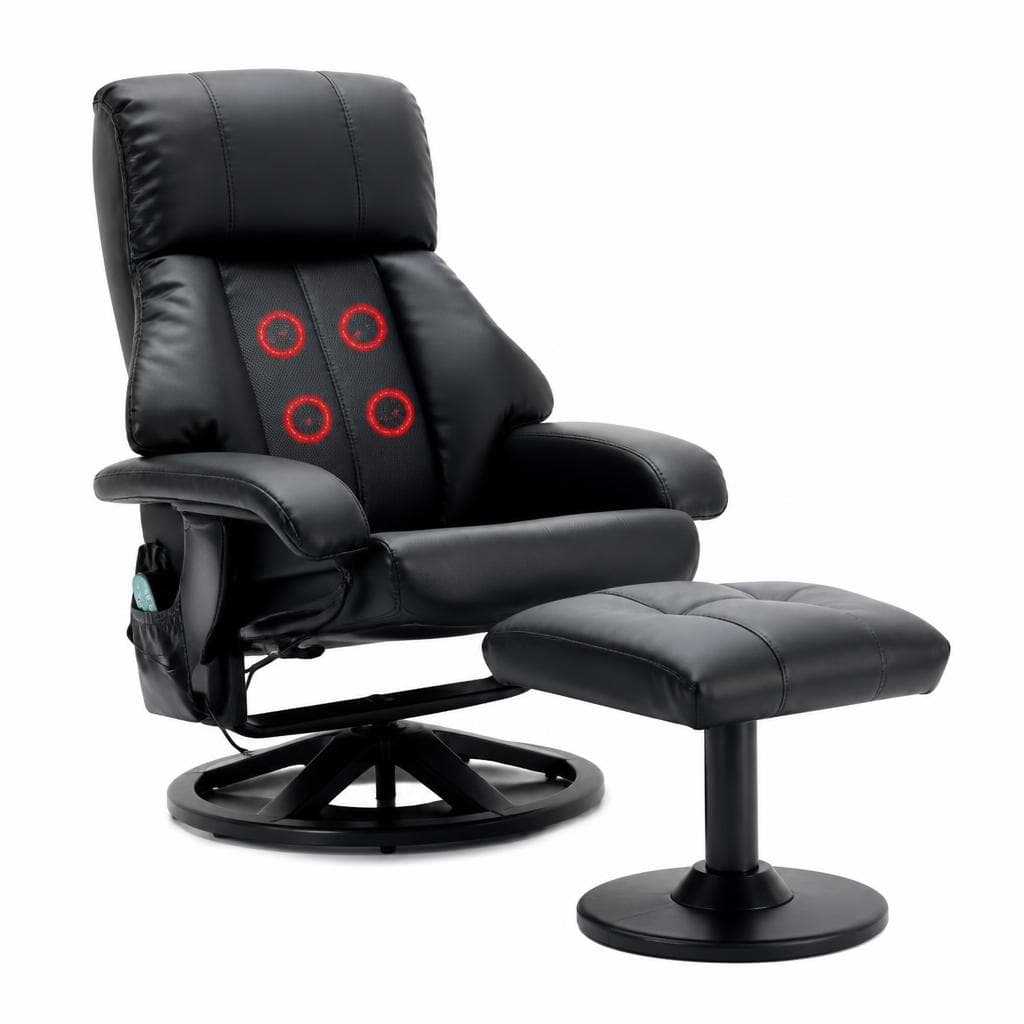 Massagesessel mit Hocker, Sessel: ca. 77x83,5x105 cm, Hocker: ca. 45x43,5x40 cm – Norma