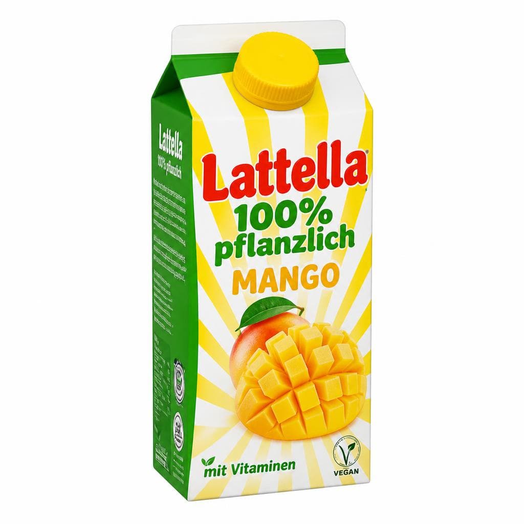 Lattella Frucht & Molke oder Lattella 100% pflanzlich Mango, 500 ml – Interspar