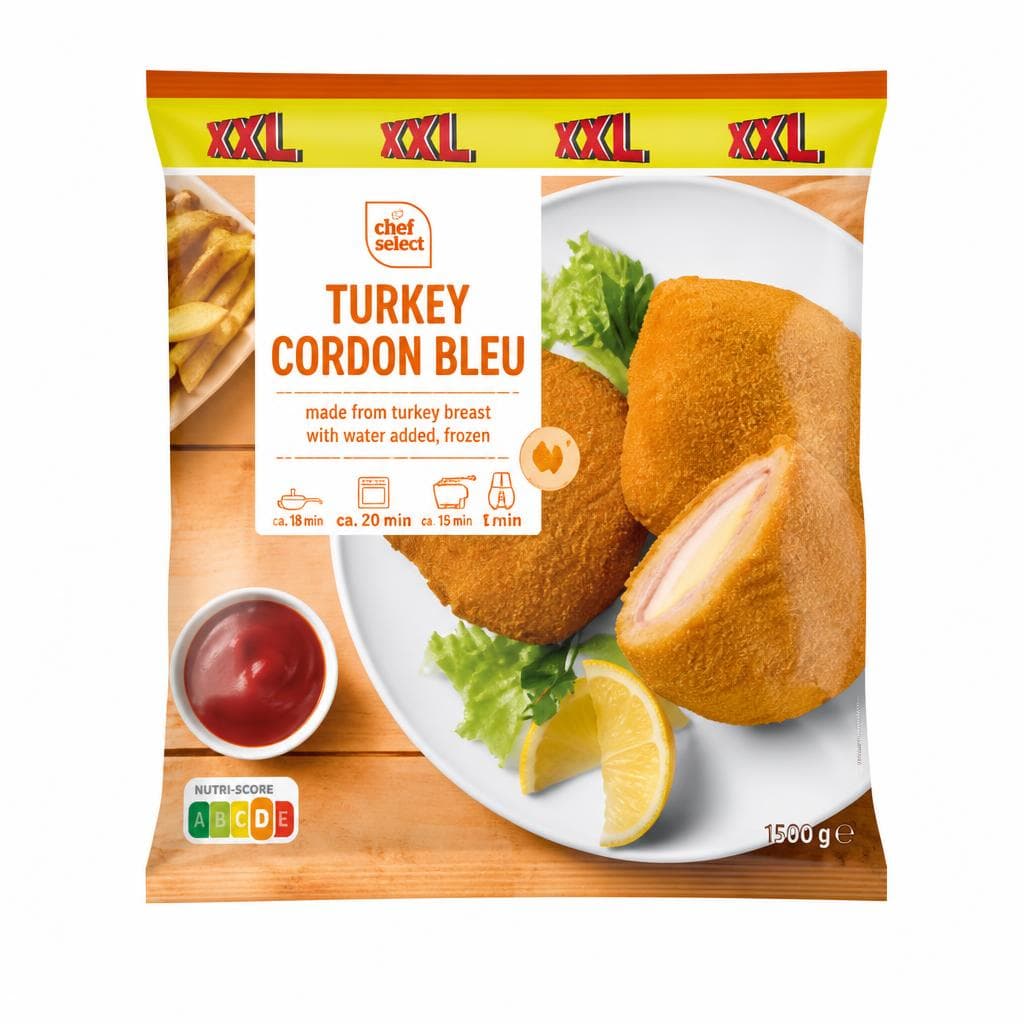 Puten Cordon Bleu, 1,5 kg Chef Select – Lidl