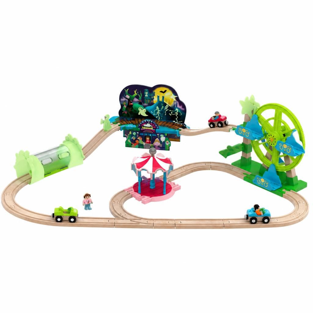LUPILU Holz Eisenbahnset, 53-teilig – Lidl