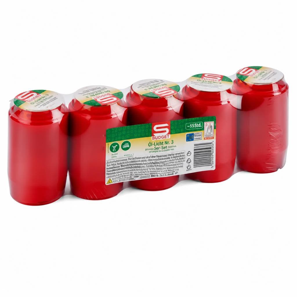 S-BUDGET Öl-Licht Nr. 3, 5er Packung – Eurospar