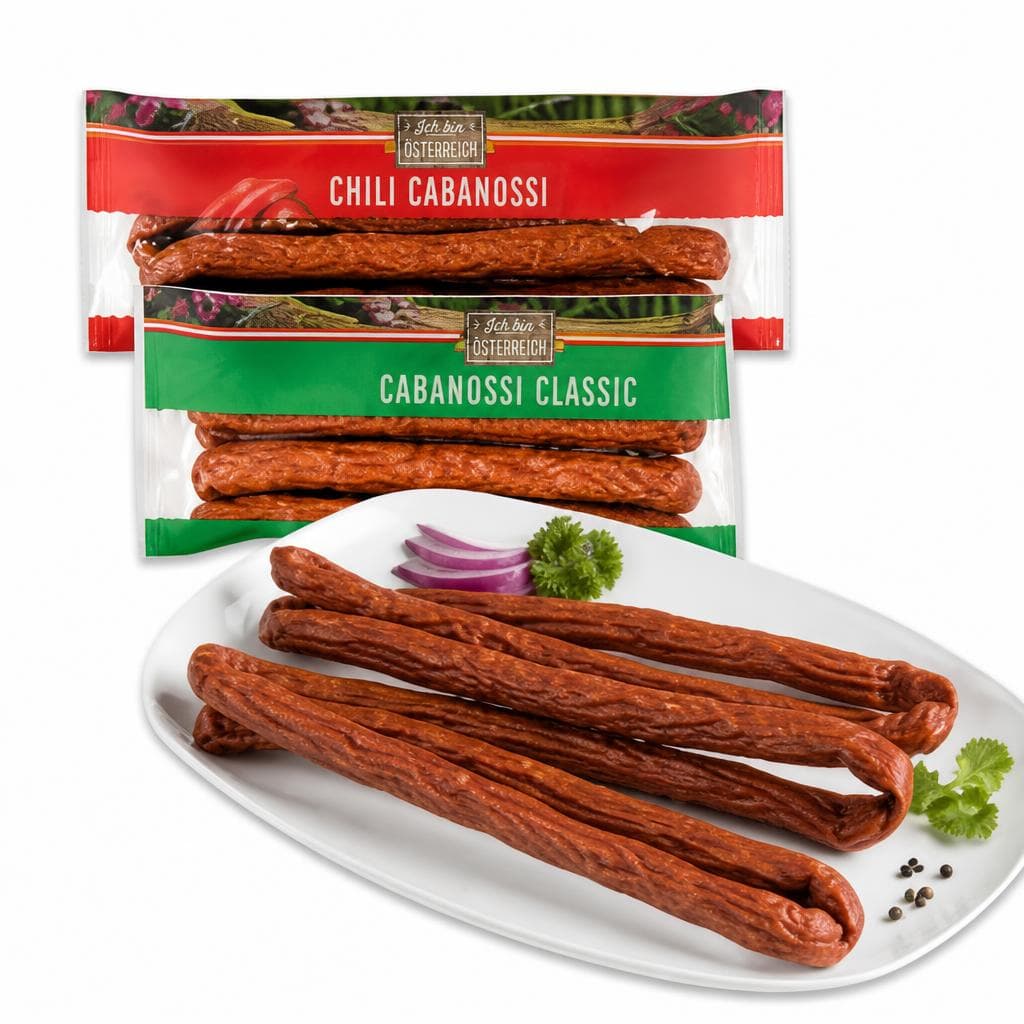 Cabanossi Classic, Käse oder Chili, 300 g – Penny