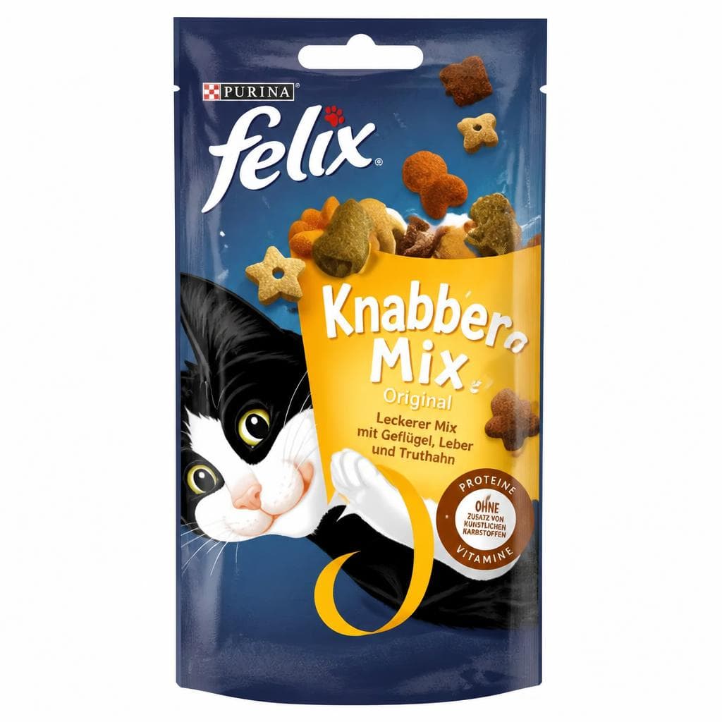 Felix Knabber Mix Katzensnacks, 60 g – Eurospar