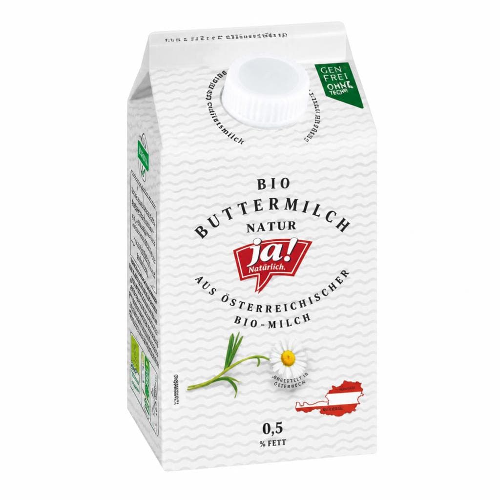 Bio-Buttermilch natur, 500 ml Ja! Natürlich – Billa