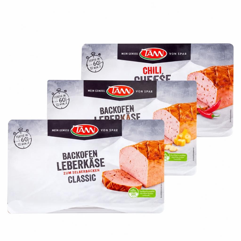 Tann Leberkäse classic, Käse oder Chili Cheese, 500 g – Eurospar