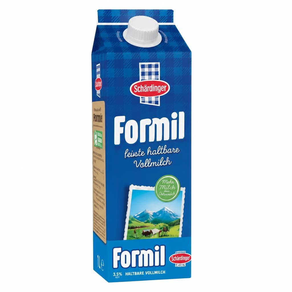 Schärdinger Formil haltbare Vollmilch 3,5% oder Leichtmilch 0,5% Fett, 1 Liter – Eurospar