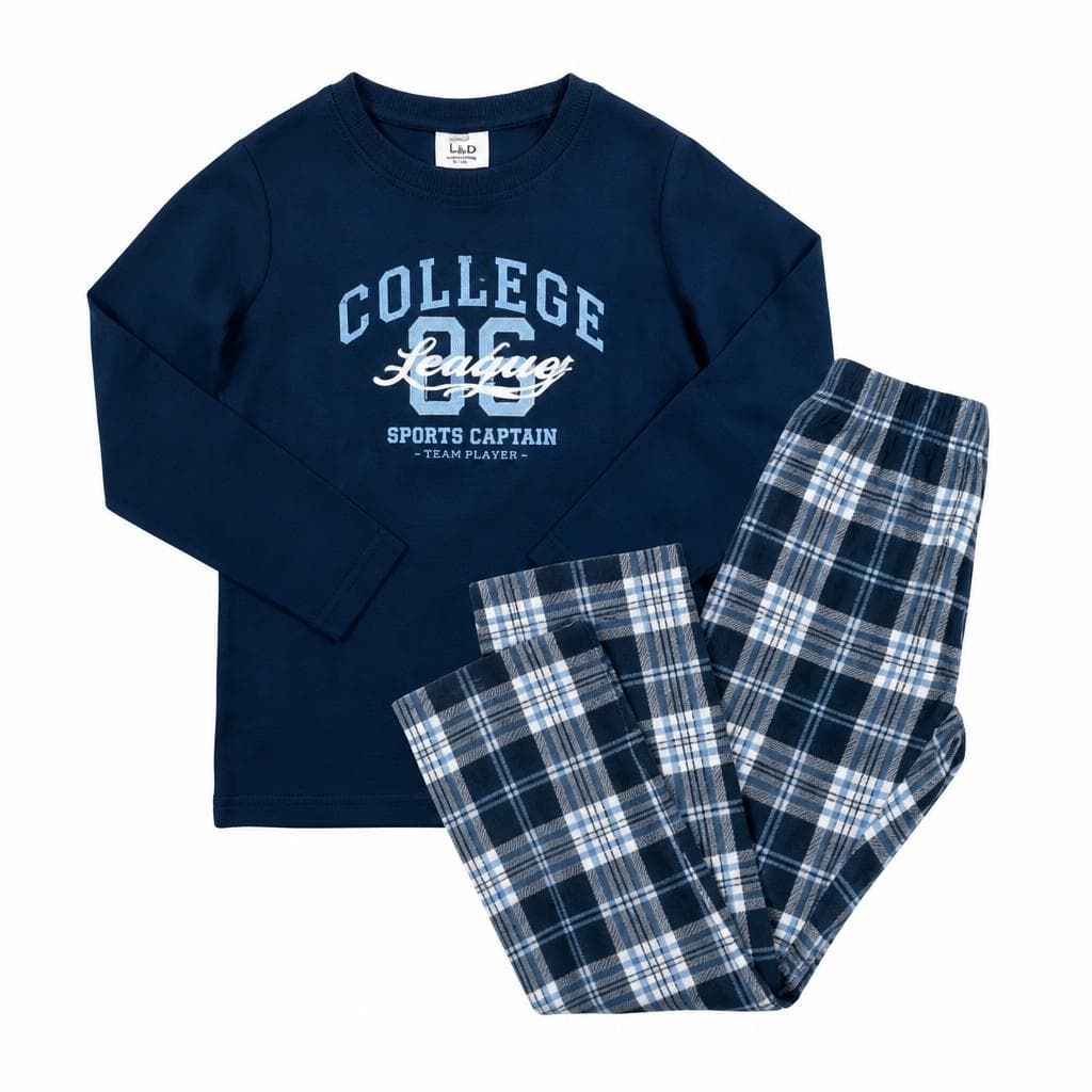 L&D Kinder-Pyjama mit Flannelhose – Hofer