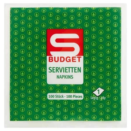 Servietten 100 Stück S-Budget Angebot bei Interspar