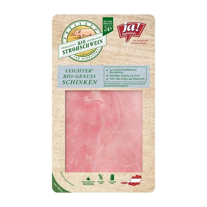 leichter Bio-Genussschinken od. Rauchschinken vom Bio-Strohschwein 100 g Ja! Natürlich Angebot bei Billa Plus