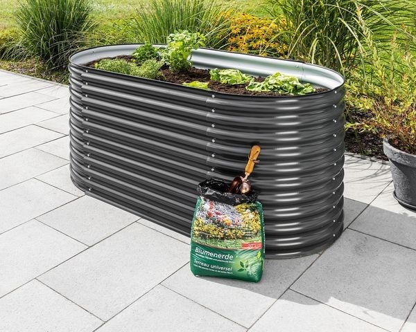 Oval-Hochbeet ca. 160 x 80 x 81 cm PowerTec Garden Angebot bei Norma