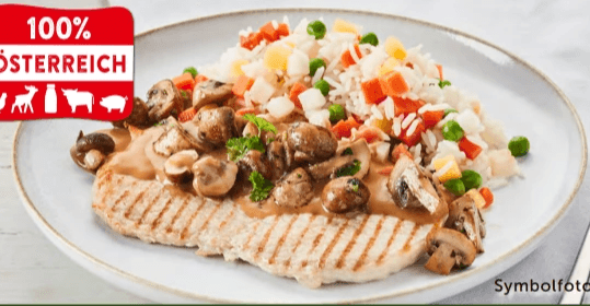 Champignonrahmschnitzel Angebot bei Interspar