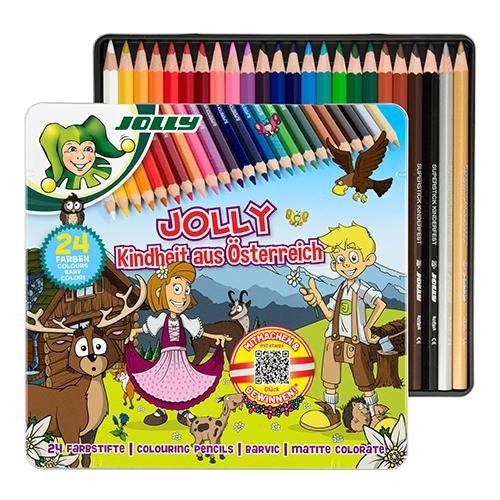 Farbstifte Supersticks Sonderedition "Kindheit aus Österreich - Wandern, Alm oder Biobauer" 24er-Etui Jolly Angebot bei Maximarkt