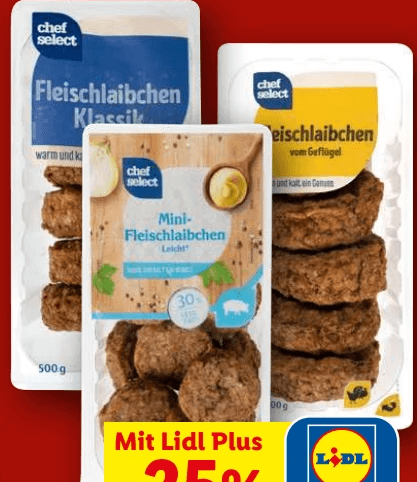 Chef Select Fleischlaibchen 500 g / 450 g Angebot bei Lidl