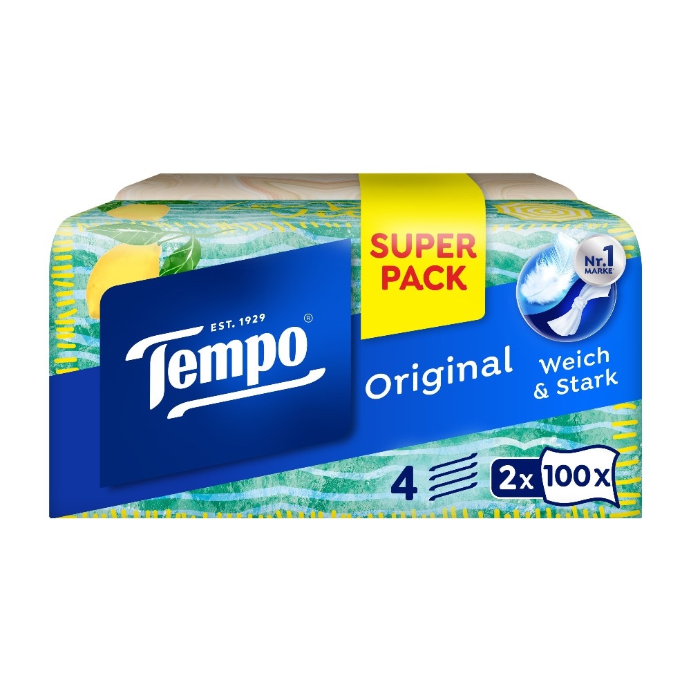 Tempo Taschentücher 20x9, 24x9, 30x10 Stück od. 180/200 Blatt Duo-Box Angebot bei Billa