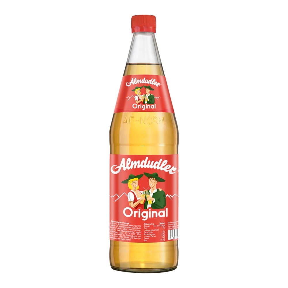 Almdudler Original od. Zuckerfrei 1 Liter Glas od. PET Angebot bei Billa