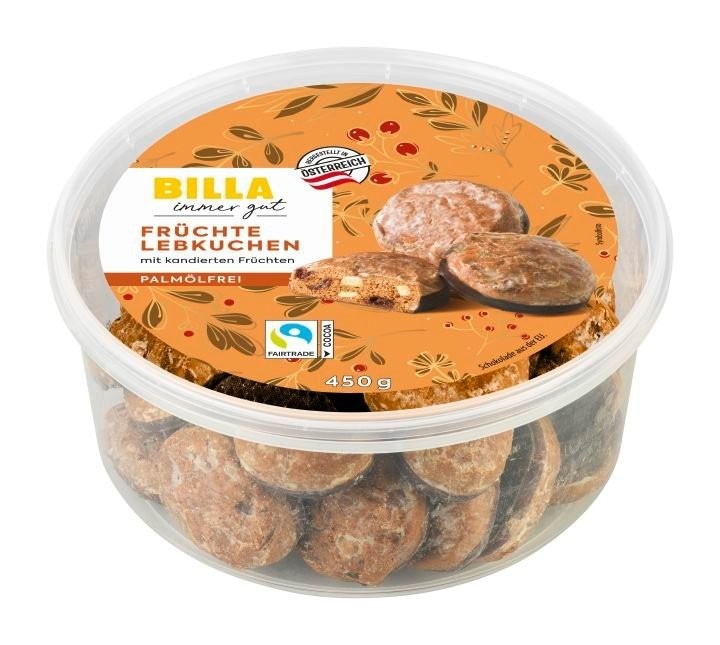BILLA immer gut Früchte Lebkuchen 400 g-450 g Dose Angebot bei Billa