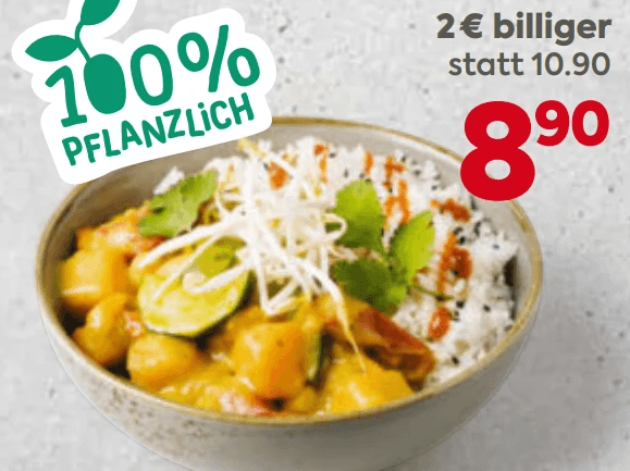 Süßkartoffel-Kichererbsen-Curry auf Basmatireis Angebot bei Billa Plus