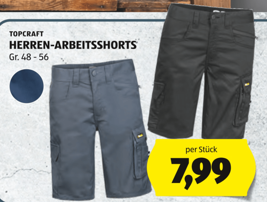 Topcraft Herren-Arbeitsshorts Gr. 48 - 56 Angebot bei Hofer