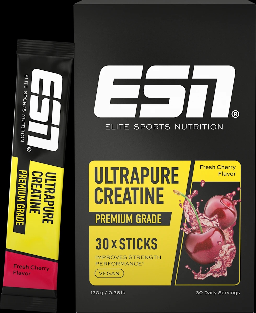 Ultrapure Creatine-Pulver Fresh Cherry Sticks 30 Stk. ESN Angebot bei Dm