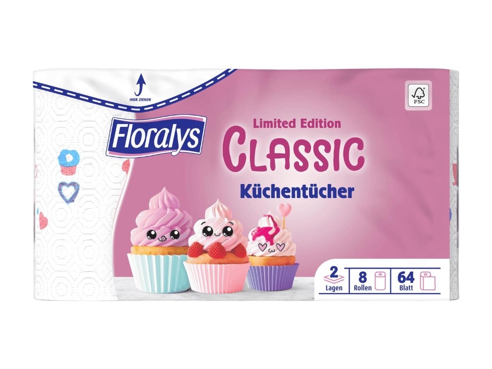 Floralys Küchenrolle Classic 8x 64 Blatt Angebot bei Lidl