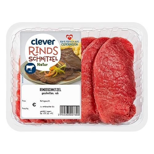 clever Rindsschnitzel geschnitten 600 g Angebot bei Billa Plus