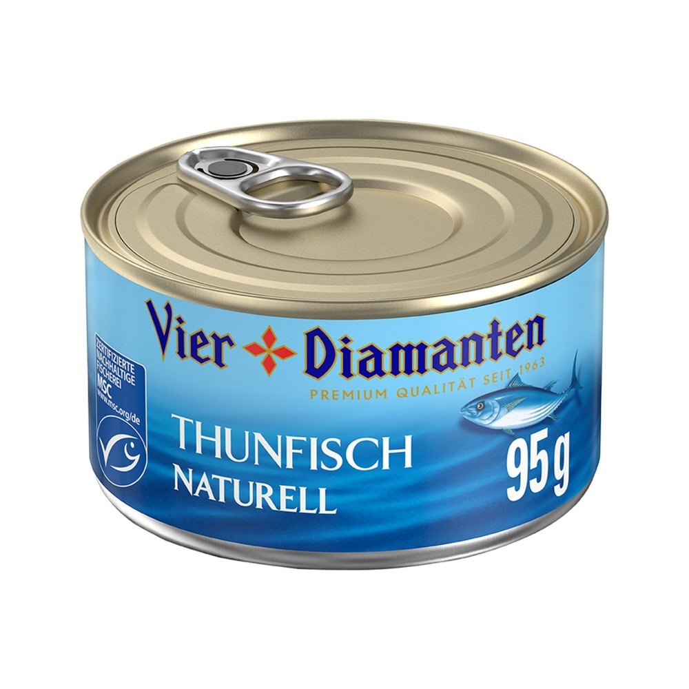 Vier Diamanten Thunfisch naturell 95 g Angebot bei Maximarkt