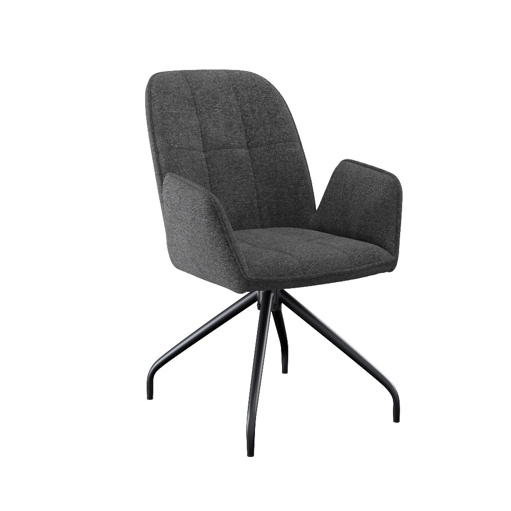 Armlehnstuhl Webstoff Schwarz ca. 59x86x62 cm Angebot bei Möbelix