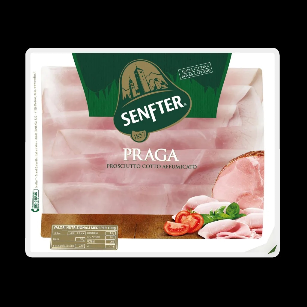 Senfter Prosciutto Cotto Praga Schinkenspezialität aus Italien per 100 g Angebot bei Adeg