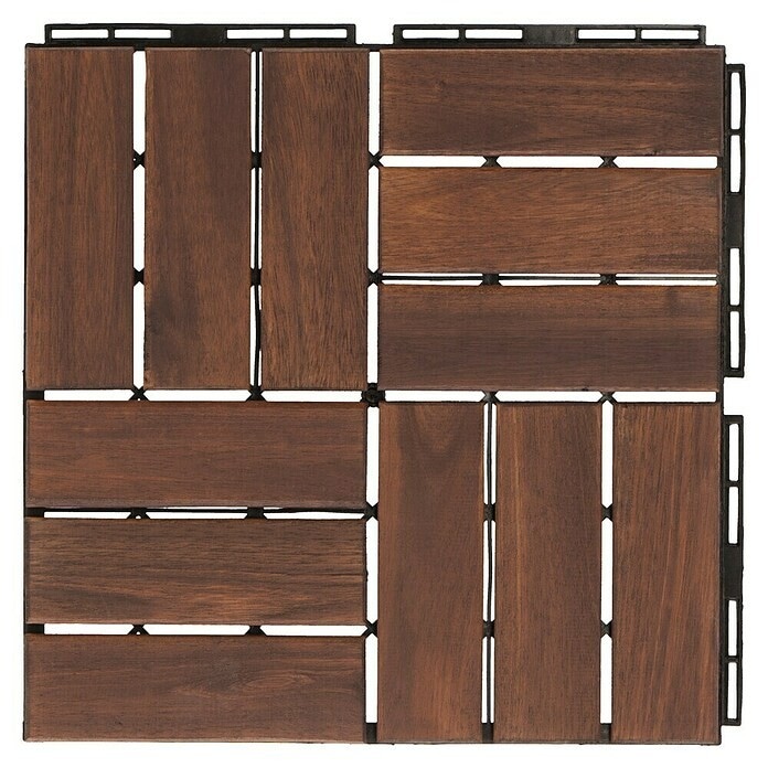Klick-Holzfliese Akazie 5er-Pack Angebot bei Bauhaus