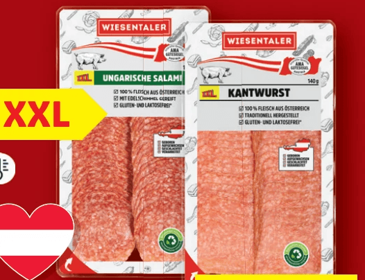 Ungarische Salami oder Kantwurst 140 g WIESENTALER Angebot bei Lidl