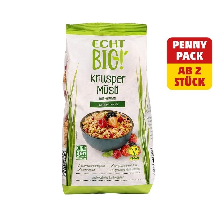 Knusper Beeren Müsli 500 g Echt Big! Angebot bei Penny