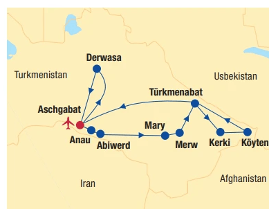 TURKMENISTAN Das vergessene Land 9 Nächte Angebot bei Billa Reisen
