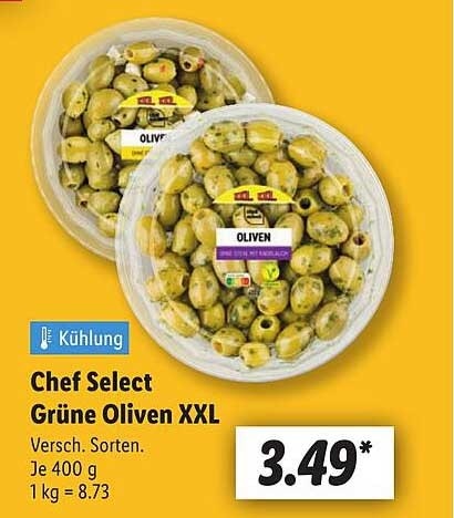 Chef Select Oliven 400 g Angebot bei Lidl